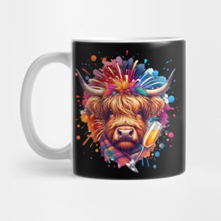 Happy New Years Cow Mug